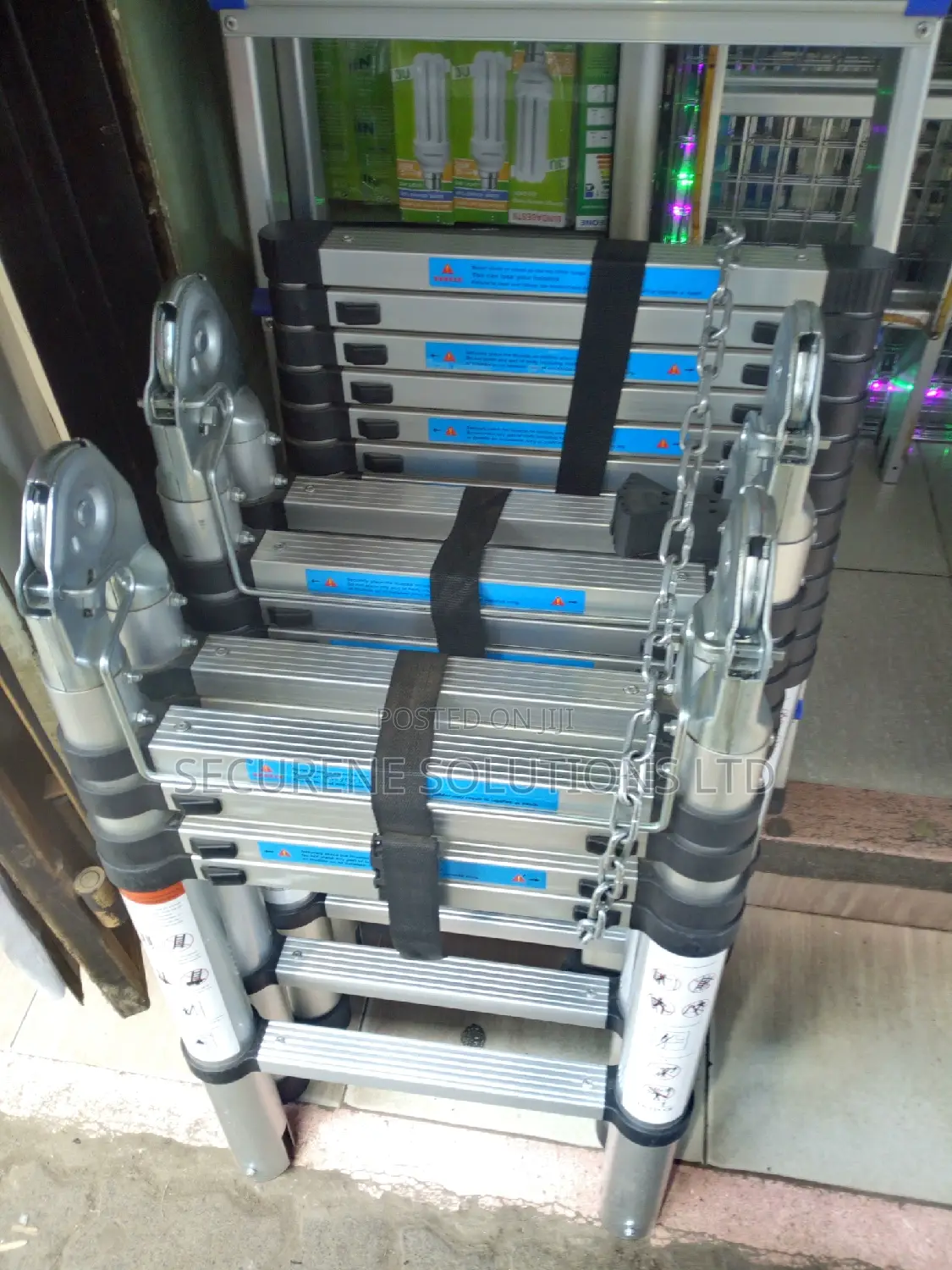 5M Full Extension Aluminium Telesccopic Ladder