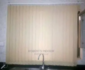 Beige Vertical Window Blinds