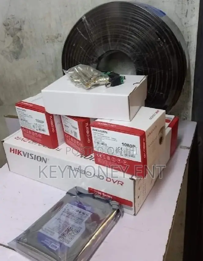 Hikvision 4 CCTV Cameras (Night Vision) 4 Channel DVR