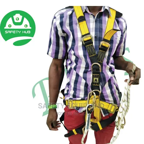 Body Harness With Double Hook Lanyards