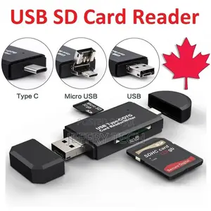 USB SD Card Reader [USB Type C][Micro USB] Memory Adapter Fo