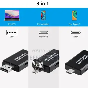 USB SD Card Reader [USB Type C][Micro USB] Memory Adapter Fo