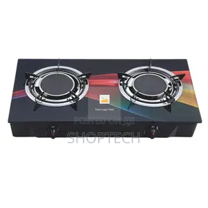 Gas Stove Glass 2 Burners Infrared Cooker
