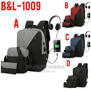 3in1 16.5′′Backpacks With USB Headphone Port Handbags –
