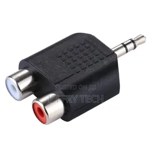 RCA Female to 3.5 MM Male Jack Audio Y Adapter