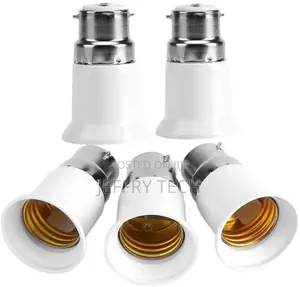 5 Pack B22 to E27 Adapter, B22 Male to E27 Female Socket Lig
