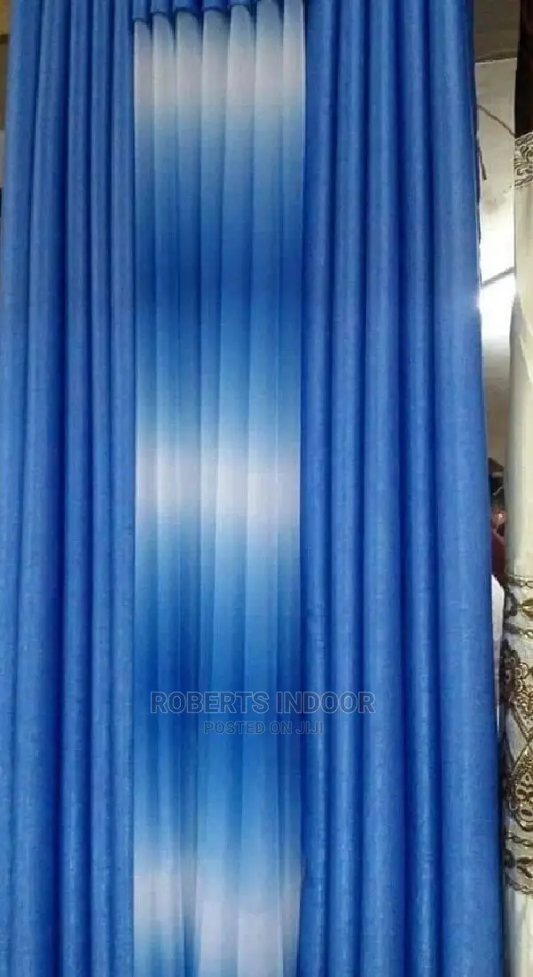 Sky Blue Elegant House Curtain