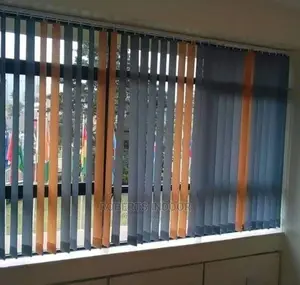 Orange Grey Vertical Window Blinds