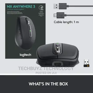Logitech Mx Anywhere 3 Compact Performance Mouse - Black