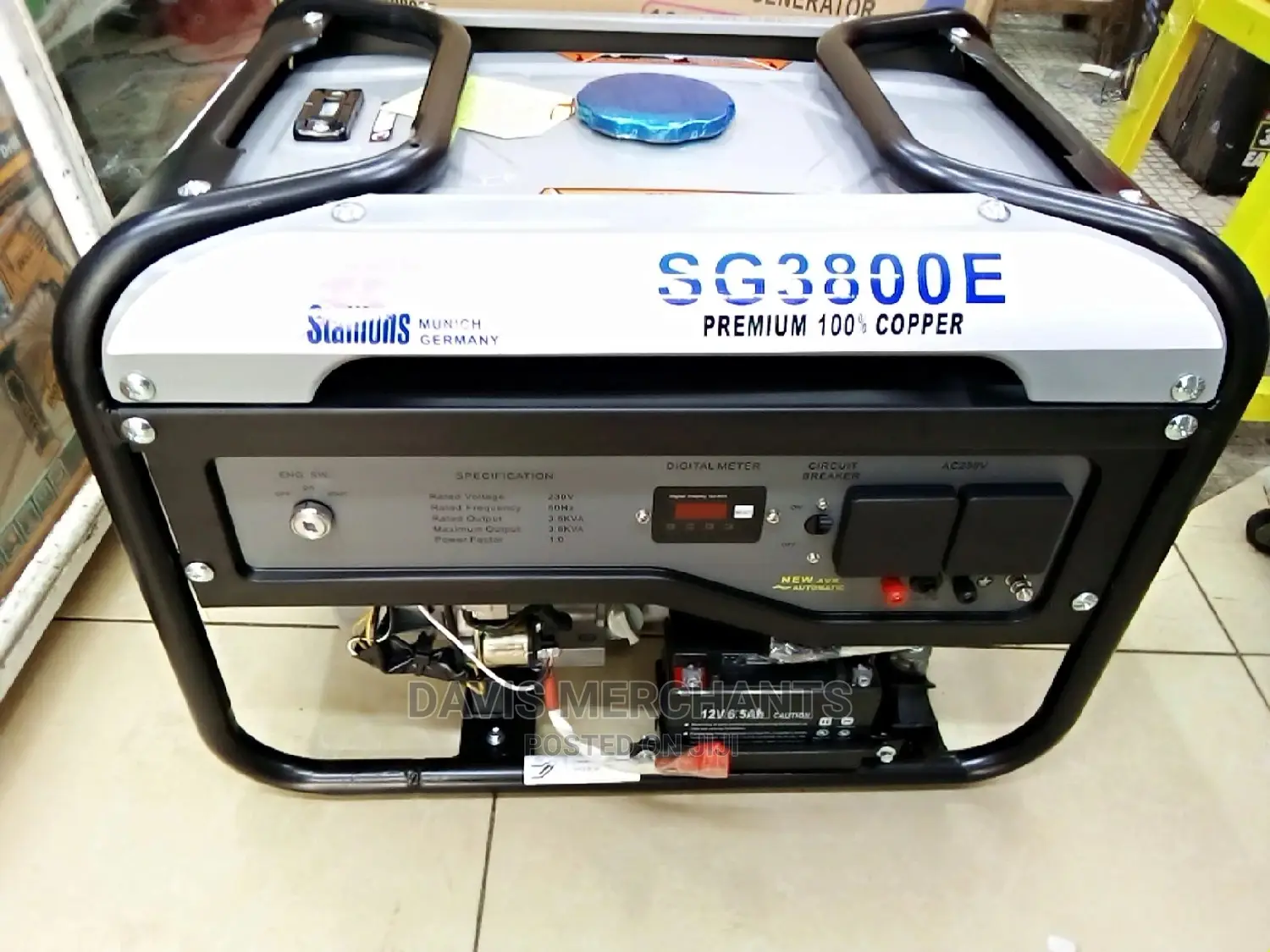 Stallions Generator Maximum Output 3.8kva