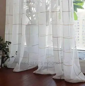 Elegant White Heavy Sheer
