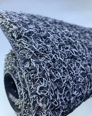 Grey Elegant Spaghetti Pvc Carpet