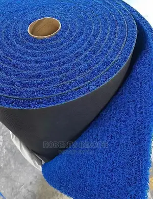 Blue Spaghetti Pvc Coil Carpet