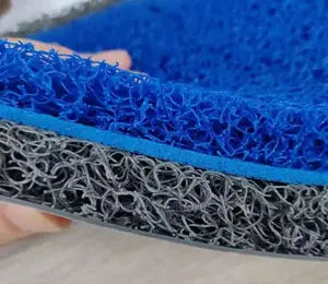Grey and Blue Pvc Rubber Carpet