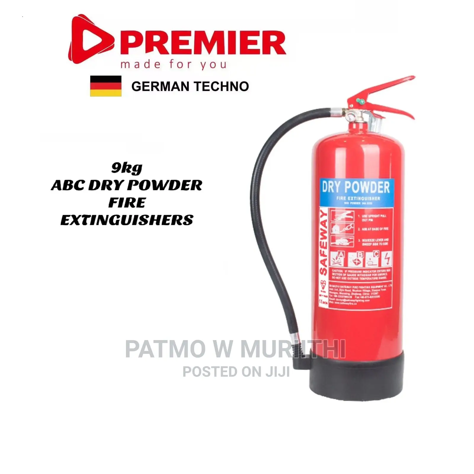 Fire Extinguisher Dry Poweder 9kg Abc