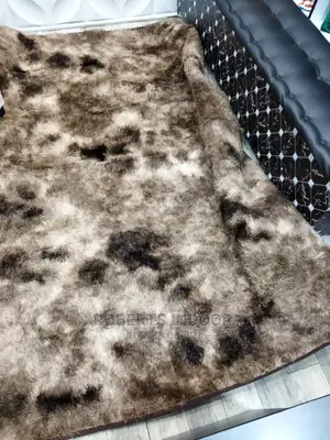 Brown Patched Soft Fluffy Carpet