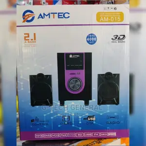 New Amtec AM-015 Subwoofer System 2.1CH BT/FM 3000w