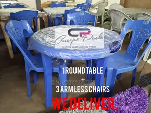1 Round Table + 3 Chairs Set.