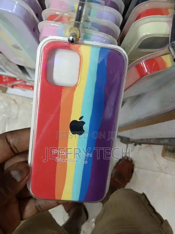 iPhone 12 Mini Rainbow Silicone Case Cover