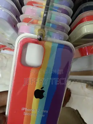 iPhone 12 Mini Rainbow Silicone Case Cover