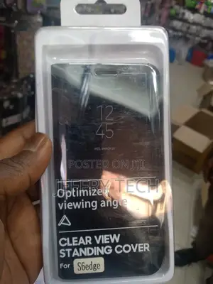 Samsung Galaxy S6 Edge Case Clear View Cover Auto Sleep Wake