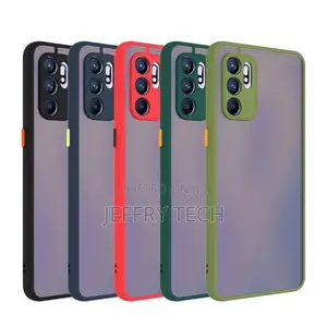 Translucent Frosted Smoke Mobile Cover for Oppo Reno 6 Camer