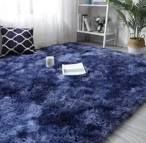 Navy Blue Soft Fluffy Carpet