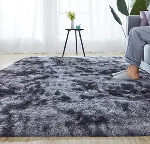 Grey Soft Patched Fluffy Carpet