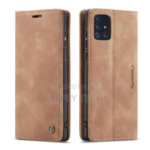 Galaxy A71 Case, Retro PU Leather TPU Inner Wallet Case [Ca