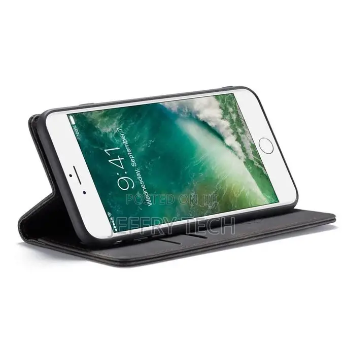 iPhone 7 Plus Flip Cover [Hard Leather Cover Case]