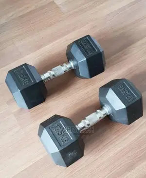 17.5 Kg- Hexagonal Dumbells!