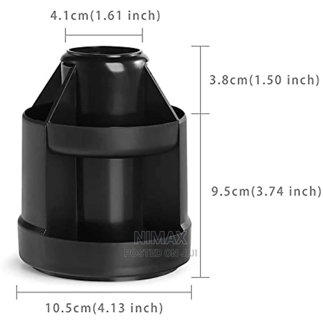 Desk Organizer Black With Rotation Stand
