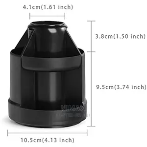 Desk Organizer Black With Rotation Stand