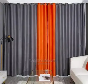 Orange and Grey House Curtain