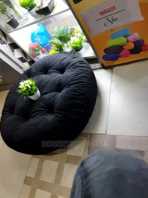 Black Cozy Playing Floor Pillow
