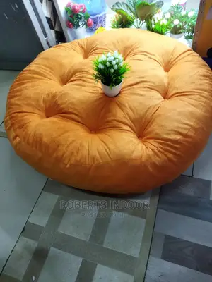 Orange Elegant Floor Pillow