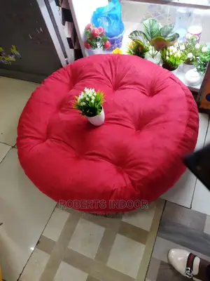 Red Elegant Floor Pillow