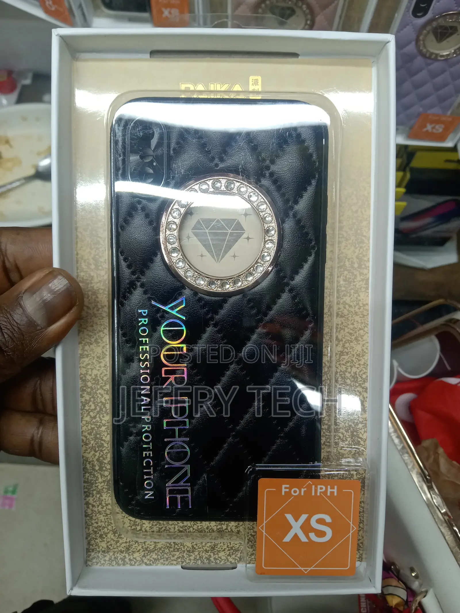 Case for iPhone 12 Pro Glitter Diamond Leather Texture