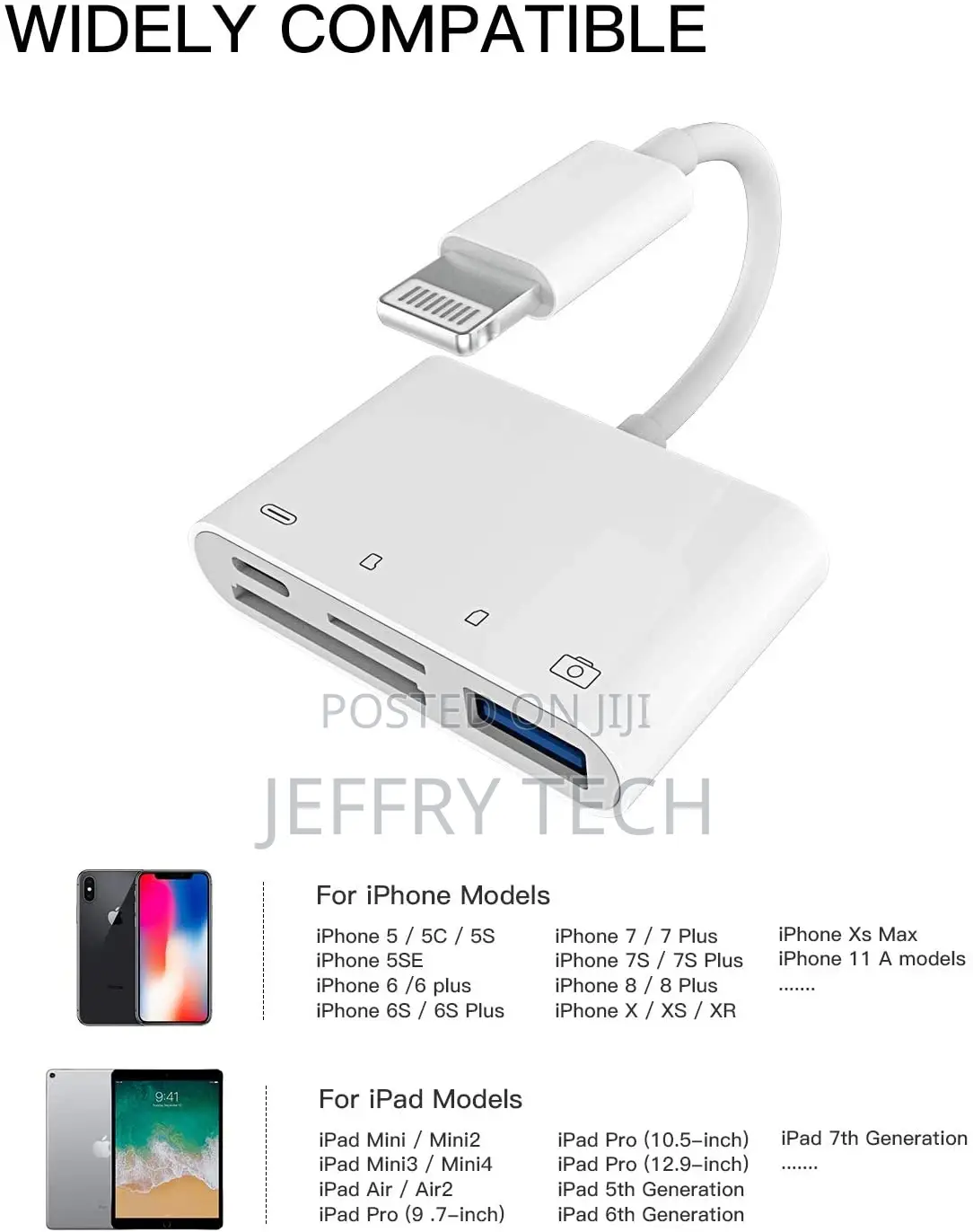 Camera Micro SD TF Memory Card Reader Lightning Male to USB3