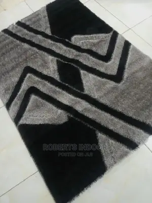 5*8 Turkish Soft Grey and Black House Carpet