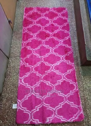 Pink Bedside Fluffy Carpet