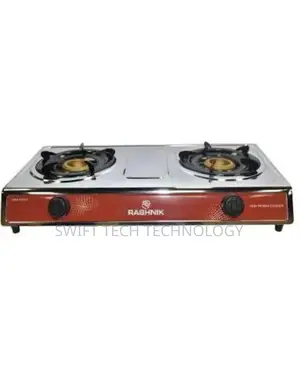 Rashnik 2 Burner Table Top Gas Stove Stainless Steel