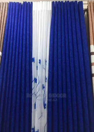 Blue Elegant House Curtain