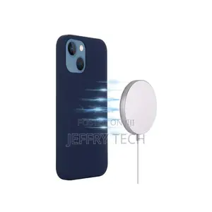 iPhone 13 Mini Shockproof Silicone Magsafe Case(Navy Blue)
