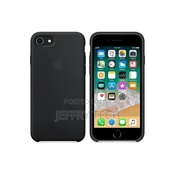 iPhone 7 Silicone Back Case - Black