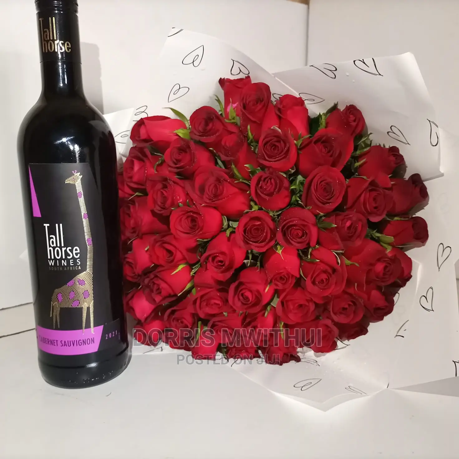 Flower Bouquets With Wine