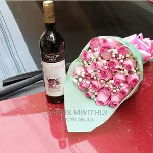 Flower Bouquets With Wine