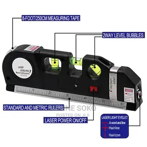 Multipurpose Spirit Laser Level With Tape Measure
