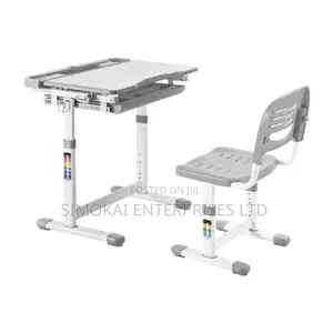 Screw-Locking Height Adjustable Kids Desk and Chair