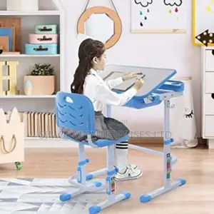 Adjustable Kids Desk With Backrest Chair